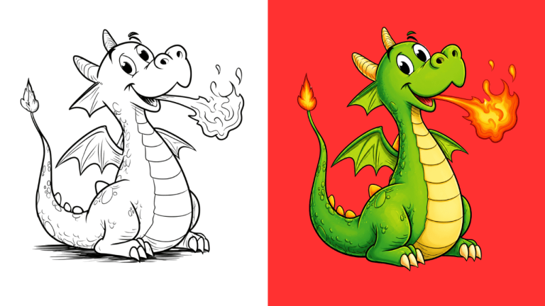Dibujos de Dragones para Colorear